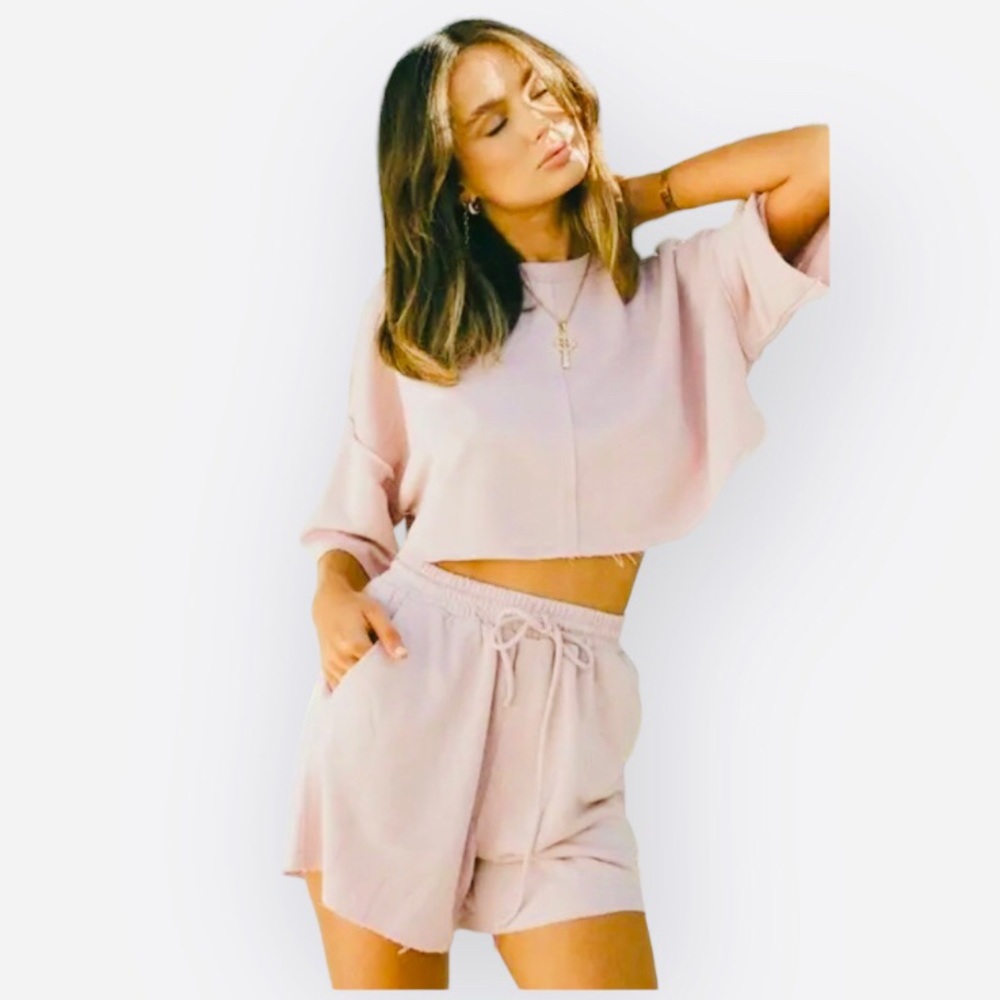 SABO SKIRT Pasha Crop Top White Sweatshirt Barbiecore Size S